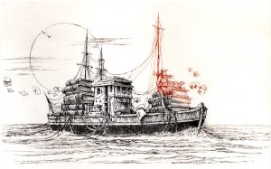 L'Ecrivain Voyageur (30 x 40)