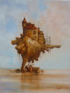 Chateau sur la rivière (30 x 40)