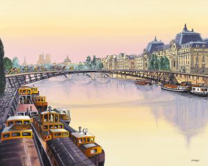 DAN JOCOBSON LA COURSE AU MUSEE HST 65x81 cm