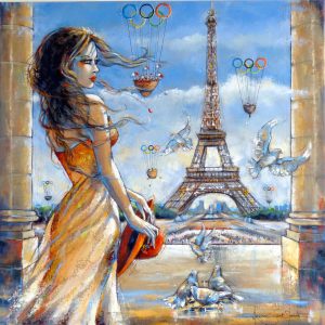 MADEMOISELLE OLYMPE (80x80 cm)