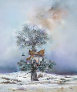 7 - L'Arbre à la Cabane 10 F (46x55cm)