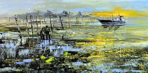 Le couple dans le parc (40 x 80 cm)