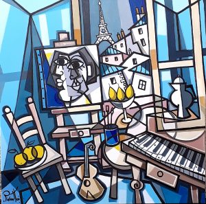 Atelier à Paris (80x80cm)