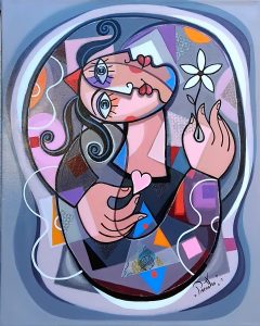 Douce pensée d'amour (81x65cm)