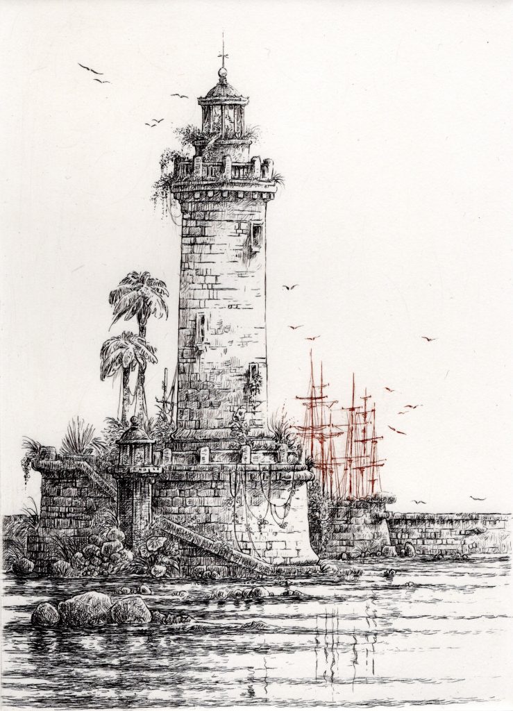 Phare exotique (40 x 30)
