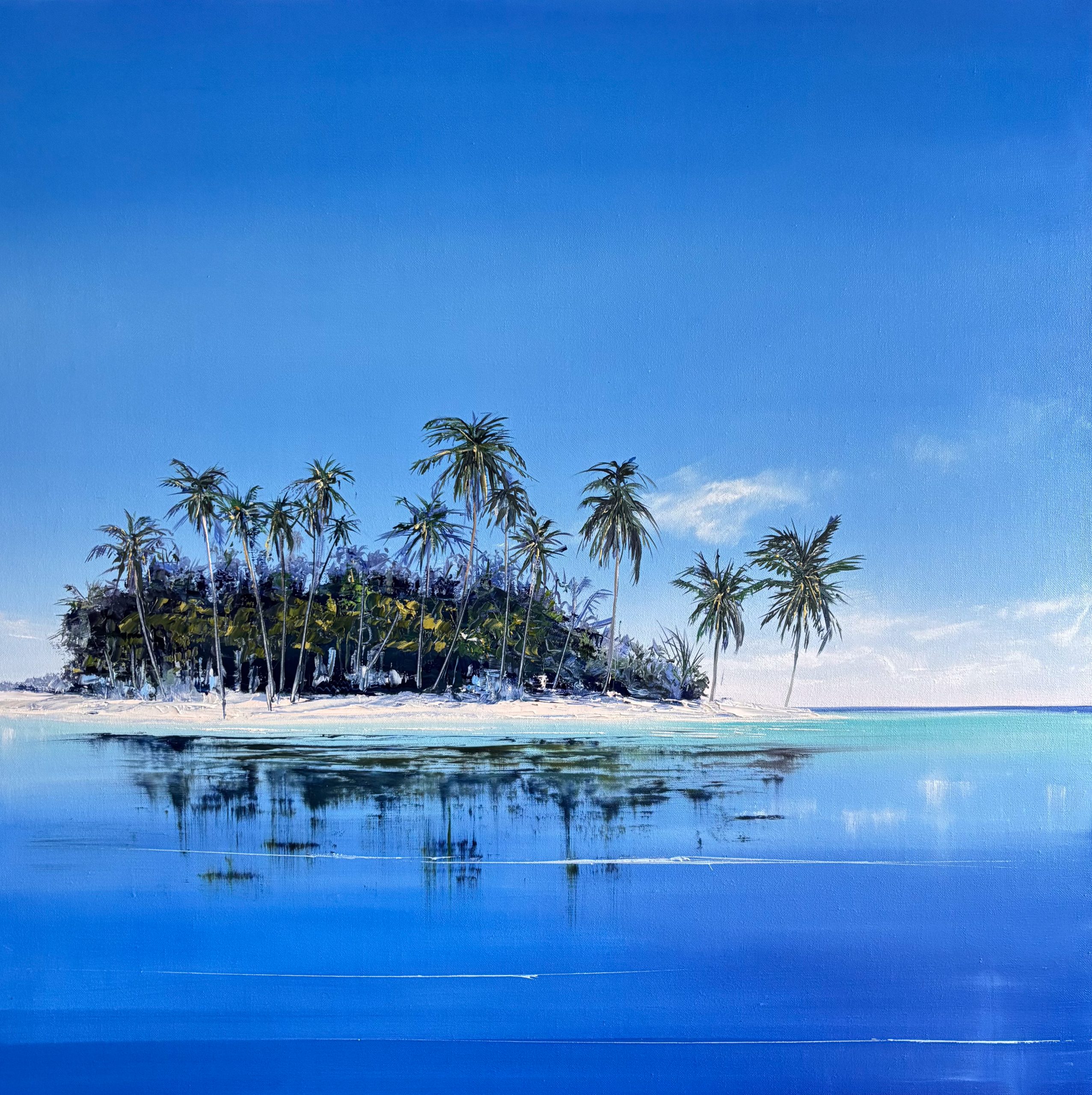 Quand la mer retient son souffle (80x80 cm)