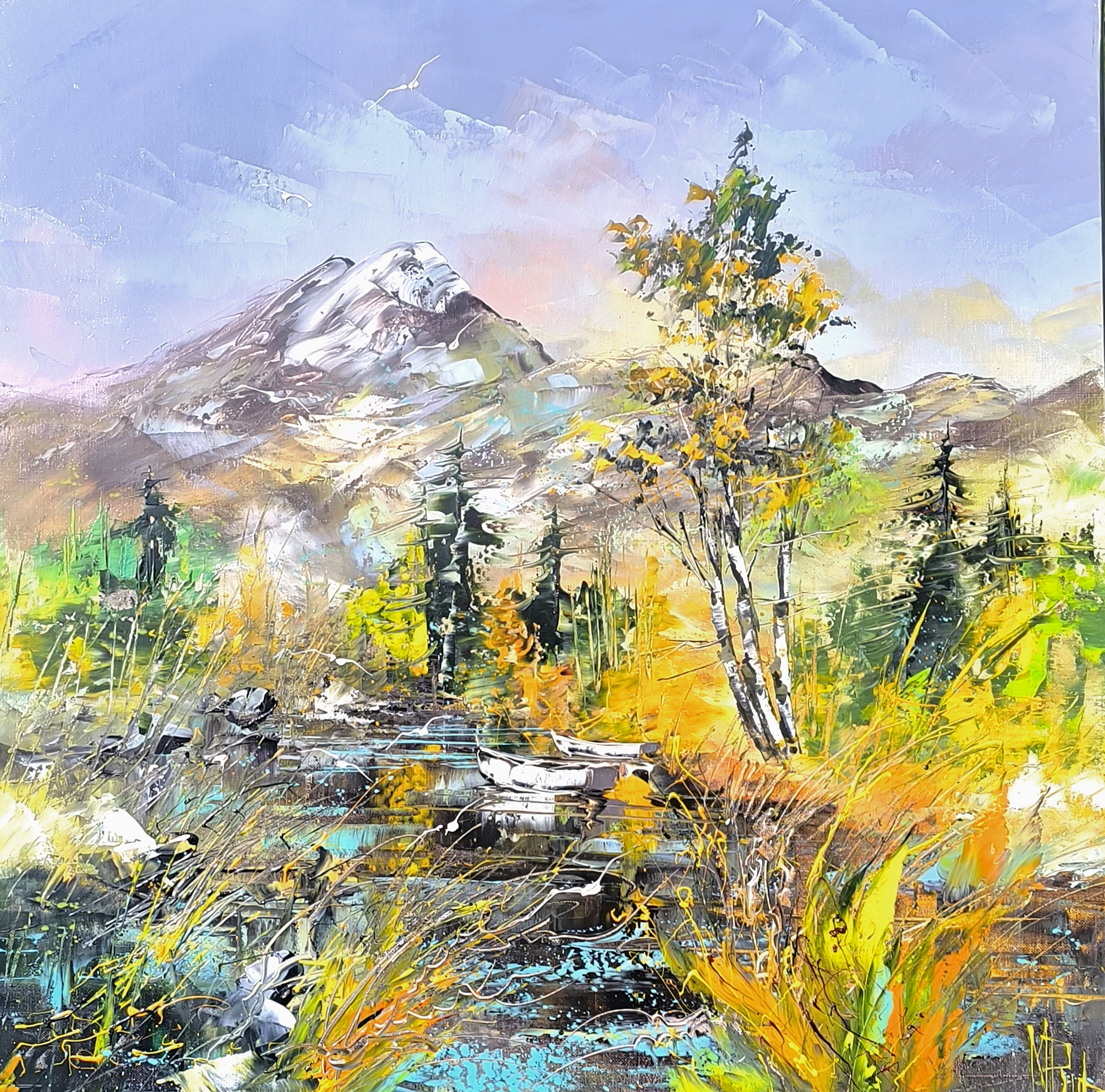 Instant paisible (70 x 70 cm)