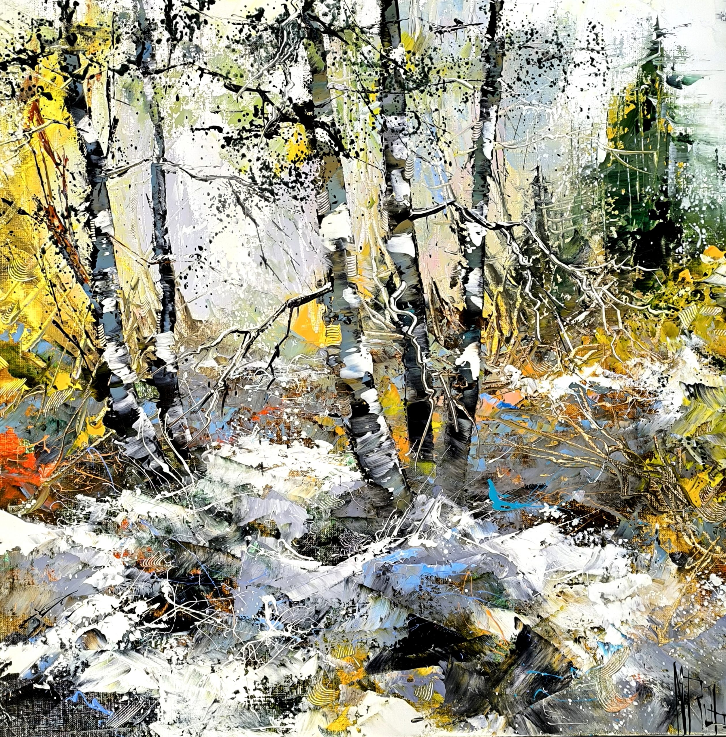 Premiere neige (60 x 60 cm)